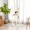 vidaXL Cat Tree Cream Engineered wood, plush, sisal Medium Modern