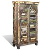 vidaXL Bookshelf Multicolor Reclaimed solid wood with iron handles Medium