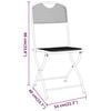 vidaXL Garden Dining Set Anthracite Expanded metal mesh Medium Foldable