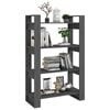 vidaXL Book Cabinet Grey Solid pine wood 31.5x13.8x49.2 in Book Cabinet