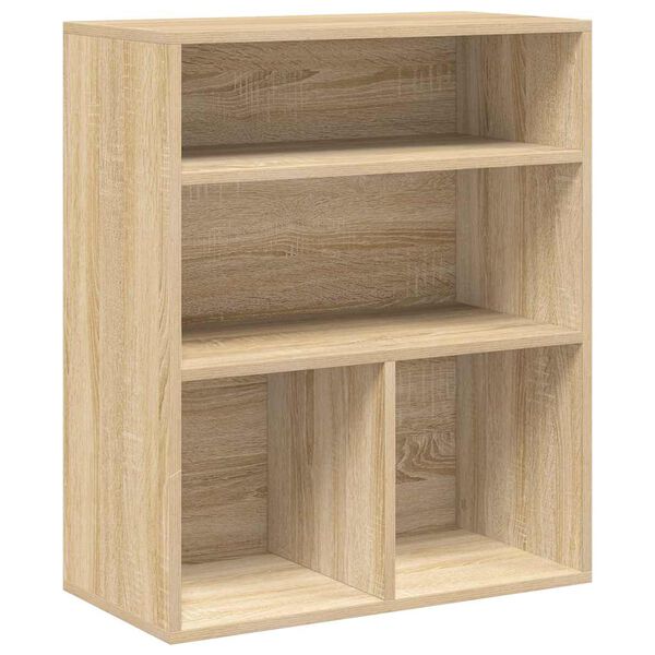 vidaXL Book Cabinet Sonoma Oak Engineered Wood 23.6 x 11.8 x 28.1 in