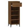 vidaXL Shoe Rack Brown Oak Engineered wood, metal Tall Shoe Rack