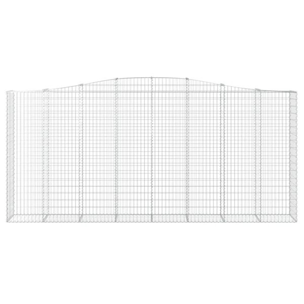 vidaXL Gabion Basket Set of 4 Silver Galvanized Iron Large Durable