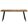 vidaXL Dining Table Natural wood color and black Reclaimed teak and steel