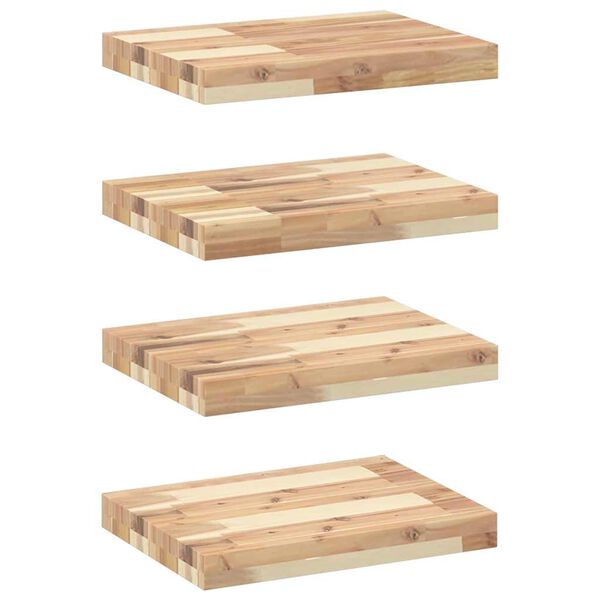 vidaXL Floating Shelves 4 pcs 15.7x11.8x1.6" Untreated Solid Wood Acacia