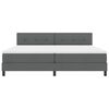 vidaXL Box Spring Bed with Mattress Dark gray 78.7&ldquo; x 78.7&rdquo; fabric