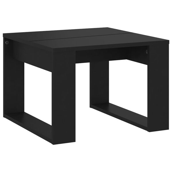 vidaXL Side Table Black Engineered wood 19.7x19.7x13.8 in Side Table
