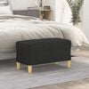 vidaXL Bench Black Polyester, Foam, Plywood Medium Bench Rectangular