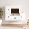 vidaXL TV Cabinet Set Set of 4 White Engineered Wood Medium