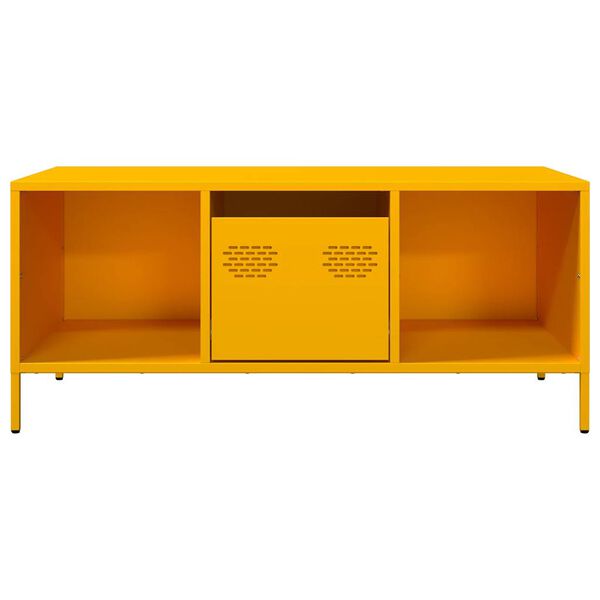 vidaXL Coffee Table Mustard Yellow Cold-rolled Steel Moderate