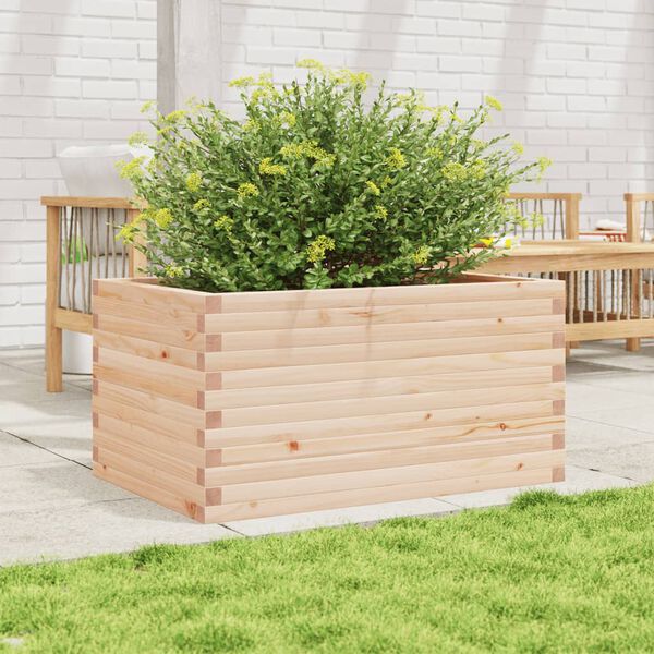 vidaXL Garden Planter Natural Wood Solid Pine Wood Large