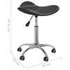 vidaXL Office Chair Black Faux leather, Chrome steel Adjustable