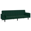 vidaXL Sofa Bed Dark Green Velvet Two-seater