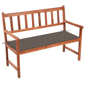 vidaXL Patio Bench Brown Solid acacia wood and polyester Medium Sturdy