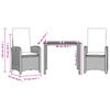 vidaXL Garden Dining Set Grey and Brown