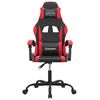 vidaXL Gaming Chair Black and Red Faux Leather