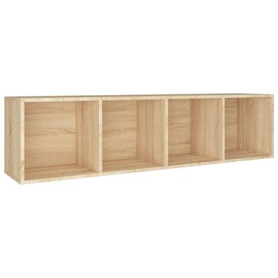 vidaXL Book Cabinet/TV Cabinet Sonoma Oak 14.2"x11.8"x56.3" Chipboard