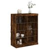 vidaXL Sideboard Smoked Oak Engineered Wood, Glass Medium Sideboard