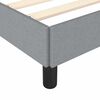 vidaXL Bed Frame Light gray Polyester fabric, plywood, engineered wood