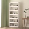 vidaXL Book Cabinet White Solid pine wood Large Book Cabinet