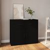 vidaXL Sideboard Black Engineered wood Medium Sideboard Rectangular