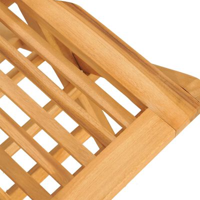 vidaXL Folding Patio Chairs 2 pcs 18.5"x24.4"x35.4" Solid Wood Teak