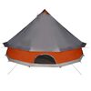 vidaXL Family Tent Tipi 12-Person Gray and Orange Waterproof