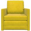 vidaXL Sofa Bed Dark Yellow 29.13 x 30.31 x 31.89 in Velvet