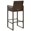 vidaXL Patio Bar Stool Brown PE rattan, Powder-coated steel Standard