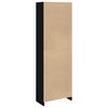 vidaXL Bookcase Black Engineered Wood Medium Bookcase Rectangular