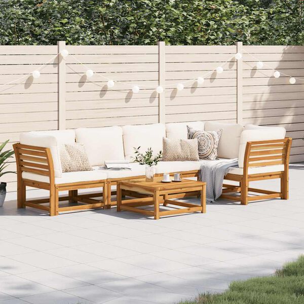 vidaXL Garden Lounge Set Natural wood Solid acacia wood Medium Modular