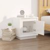 vidaXL Bedside Cabinet High gloss white Engineered wood Small