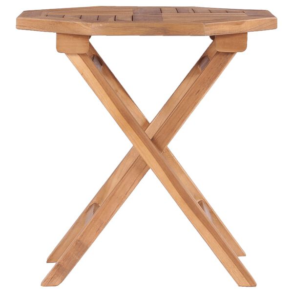 vidaXL Outdoor Table Fine sanded teak Solid Teak wood Small Foldable