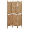 vidaXL 3-Panel Room Divider Bamboo 47.2"x70.9"