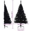 vidaXL Artificial Pre-lit Christmas Tree with 150 LEDs Black 59.1" PVC