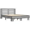 vidaXL Bed Frame Grey Sonoma Engineered Wood, Metal, Plywood Small Double