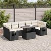 vidaXL Garden Sofa Set Black