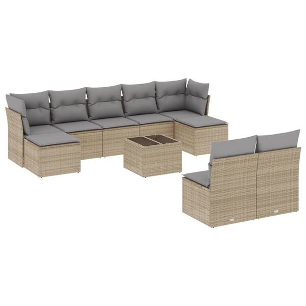 vidaXL Garden Sofa Set Beige