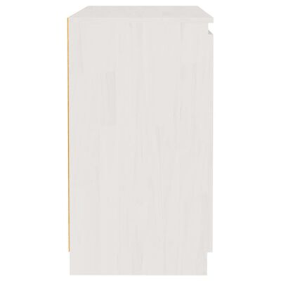 vidaXL Side Cabinet White 23.6"x14.2"x25.6" Solid Wood Pine