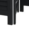 vidaXL Room Divider 3 Panels Black Solid Wood Paulownia
