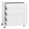 vidaXL Drawer Cabinet White Metal Medium Drawer Cabinet Rectangular