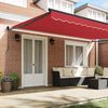 vidaXL Retractable Awning Red 196.85" x 118.11" Polyester and Metal