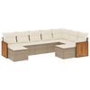 vidaXL Garden Sofa Set Beige PE Rattan Large Modular Garden Sofa Set