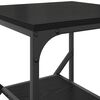 vidaXL Side Table Black Oak 16.14 x 15.75 x 23.62 in