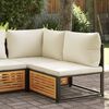 vidaXL Garden Sofa Cream white Solid acacia wood Standard