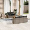 vidaXL Garden Sofa Set Grey PE rattan Modular Outdoor Sofa Set