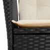 vidaXL Garden Dining Set Black Poly Rattan 5 Piece Removable Covers