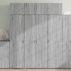 vidaXL Storage Cabinet Grey Sonoma 31.5x16.7x88.6" Engineered Wood
