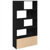 vidaXL Bookcase Black Engineered Wood 39.4 x 14.2 x 74.4 in Bookcase