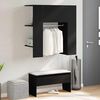 vidaXL Hallway Cabinet with Shelf Black Oak 38.39 x 14.57 x 38.98 in